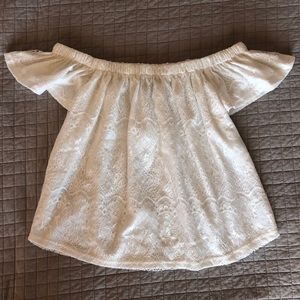 White shoulder blouse
